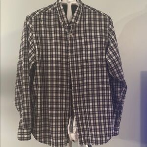 Banana Republic Black and White Casual Button Down Shirt